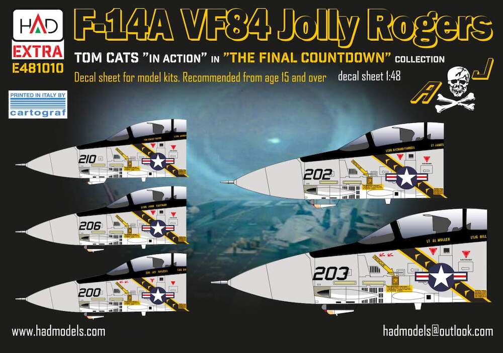 Decal 1/48 F-14A VF-84 'The final countdown' (HAD)