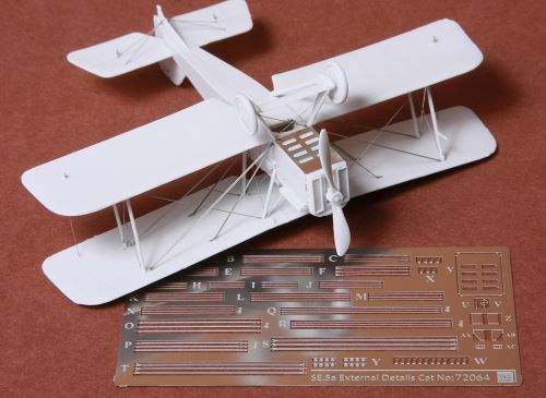 Aircraft detailing sets (etched) 1/72 Royal_Aircraft_Factory S.E.5a rigging wire and exterior details set (designed to be used with Roden kits)