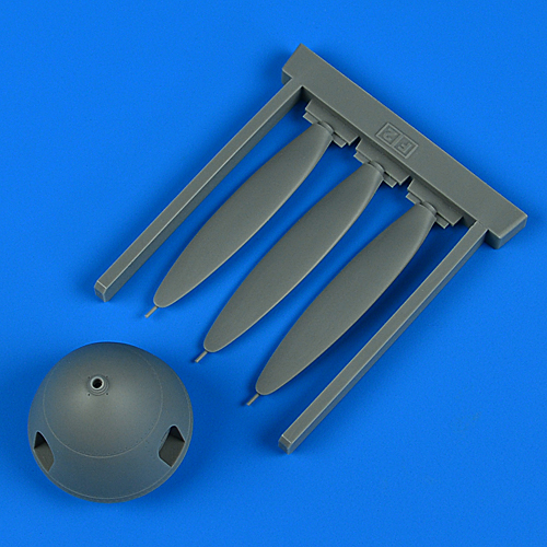 Additions (3D resin printing) 1/32 Messerschmitt Bf-109F-2 propeller (designed to be used with Hasegawa and Revell kits)