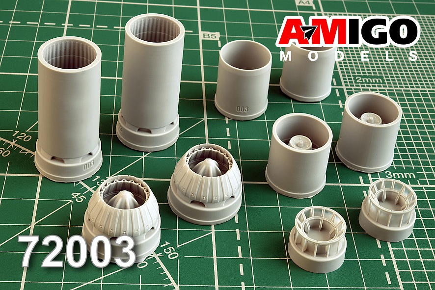 Additions (3D resin printing) 1/72 Jet nozzle of the RD-7M engine of the Tu-22K airplane(Amigo Models)