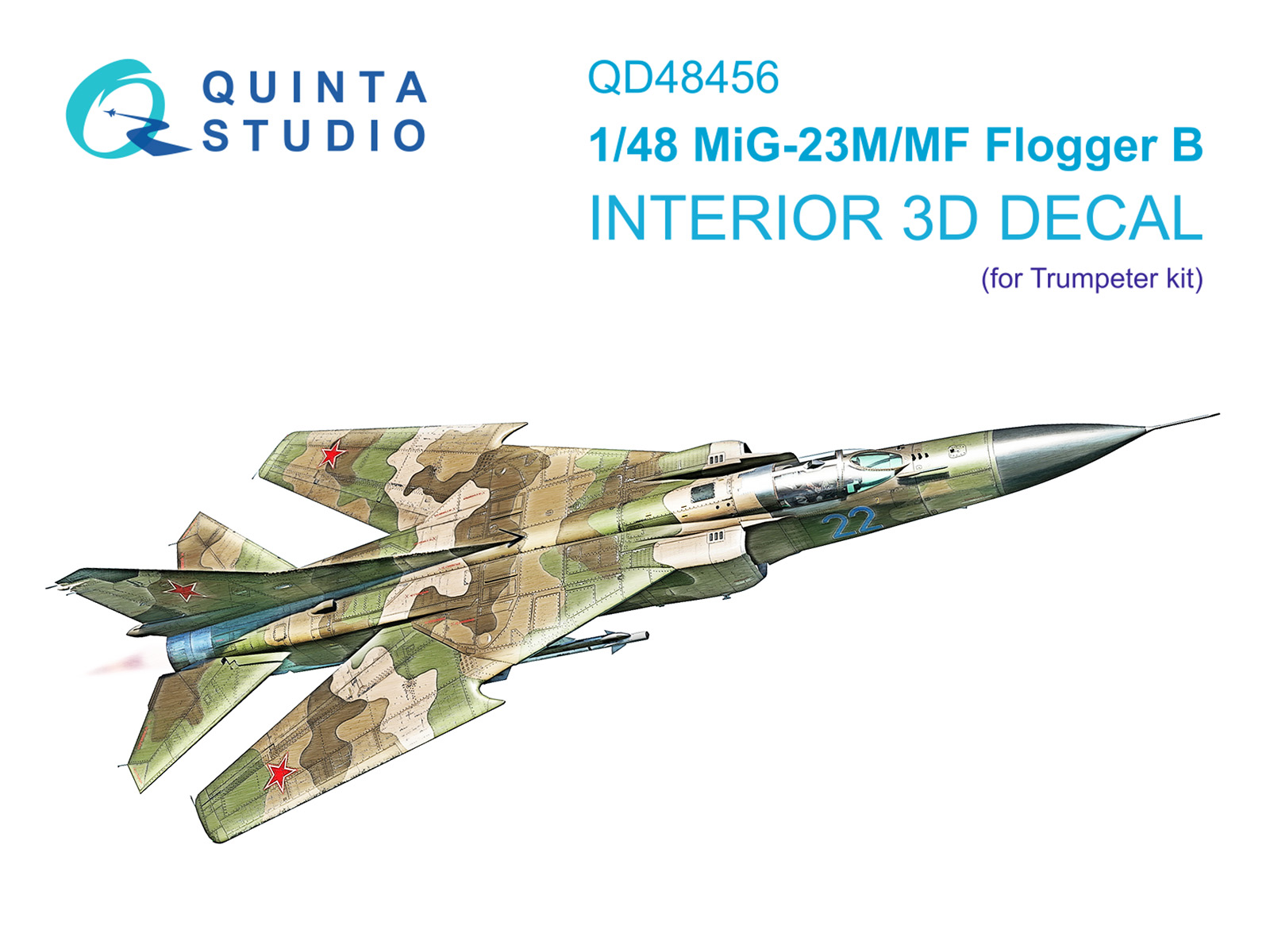 MiG-23M/MiG-23MF 3D-Printed & coloured Interior on decal paper (Trumpeter)