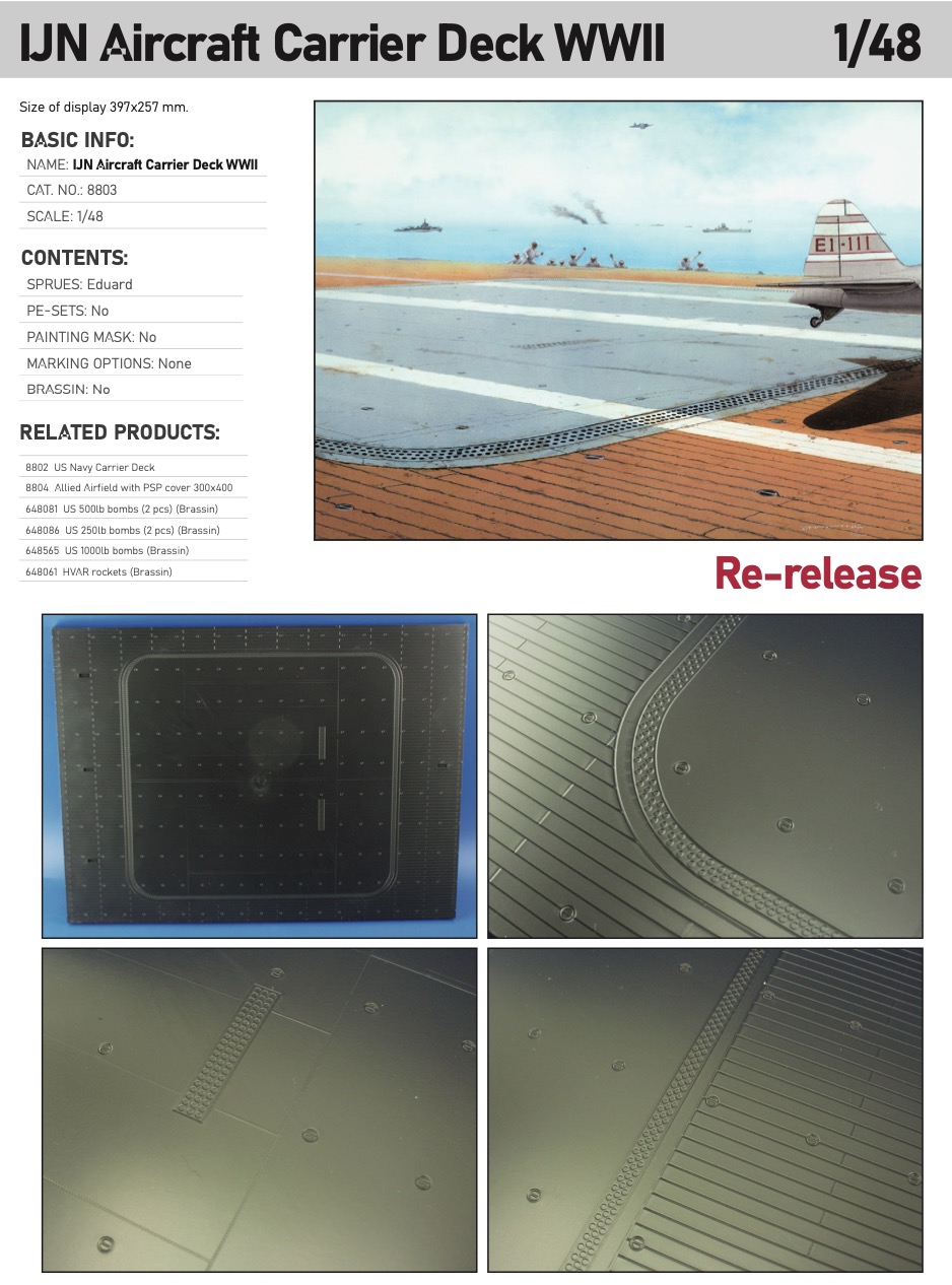Diorama bases 1/48 IJN Aircraft Carrier Deck section (Eduard kits) 