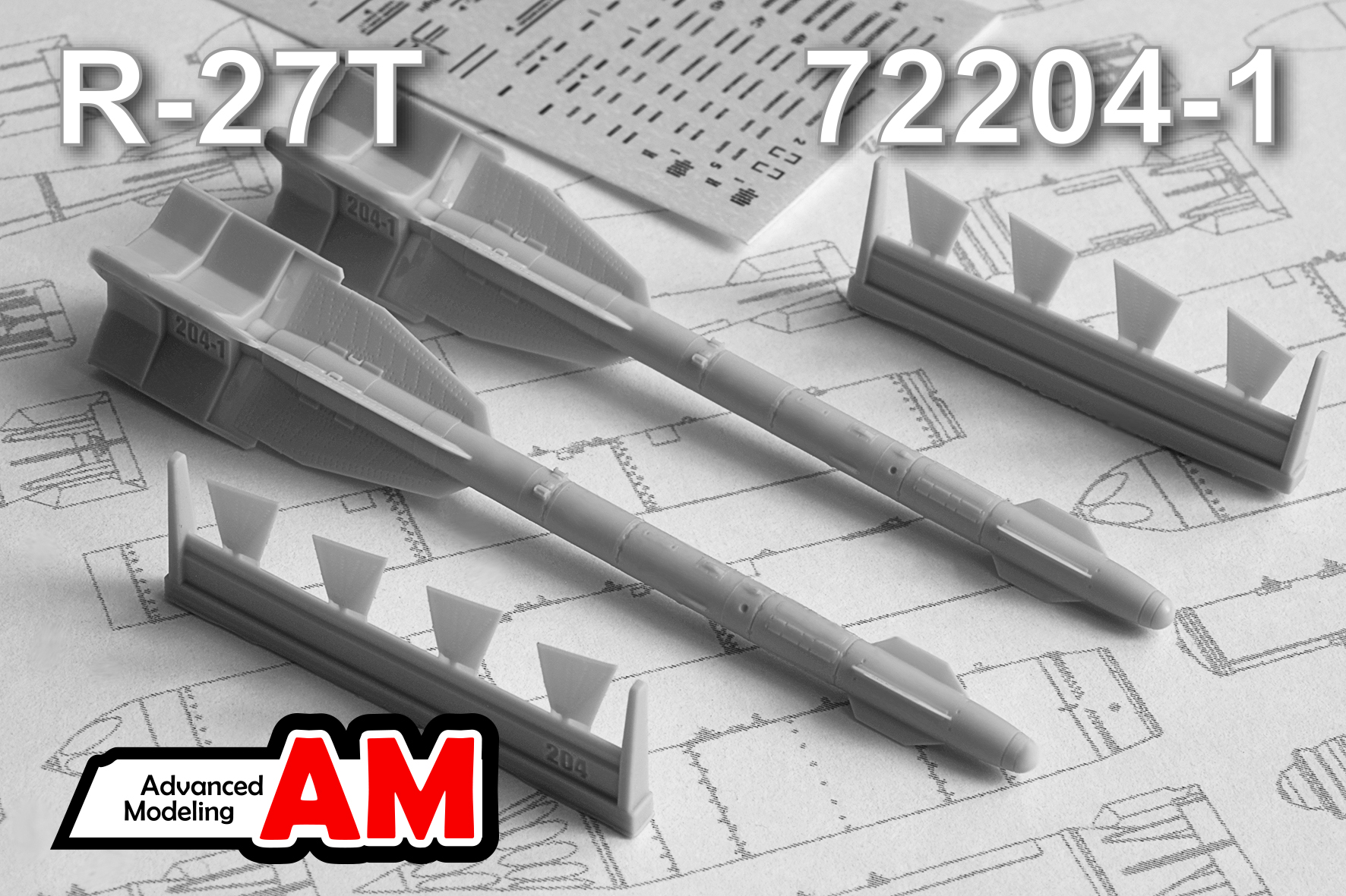 Additions (3D resin printing) 1/72 R-27T Air to Air missile (Advanced Modeling) 