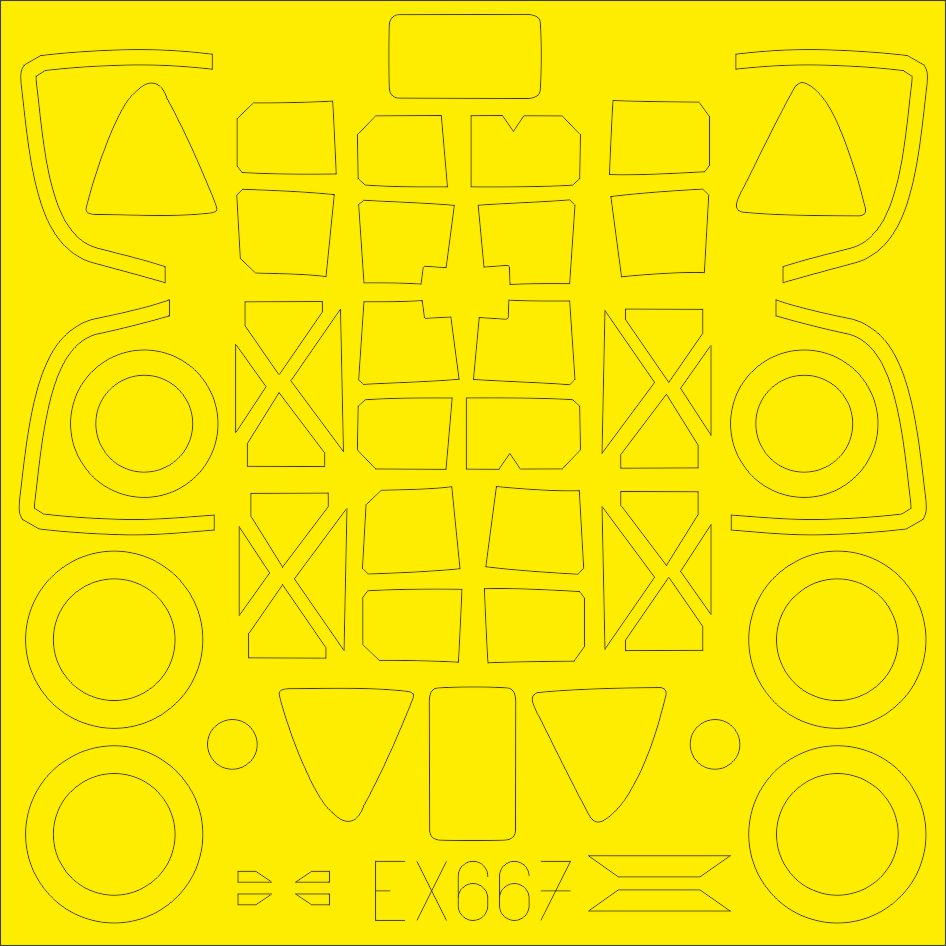 Paint Mask 1/48 Lockheed P-38F/G Lightning TFace (inside & outside) (Tamiya)