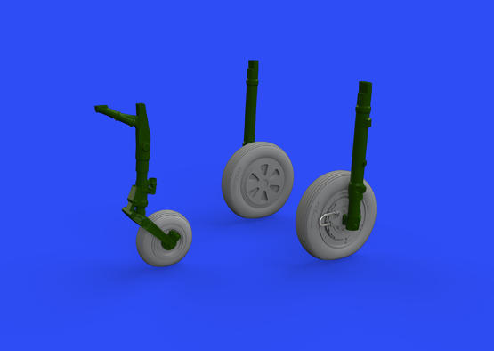 Additions (3D resin printing) 1/72 Mikoyan MiG-21PF wheels with weighted tyre effect (designed to be used with Eduard kits)