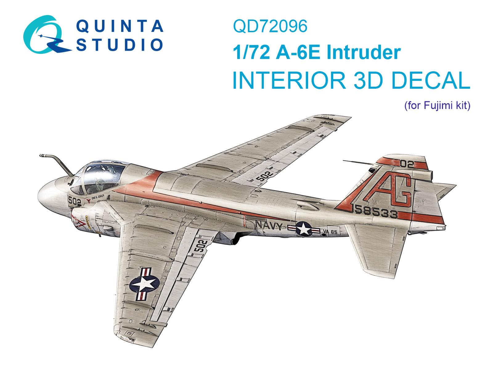 A-6E Intruder 3D-Printed & coloured Interior on decal paper (Fujimi)