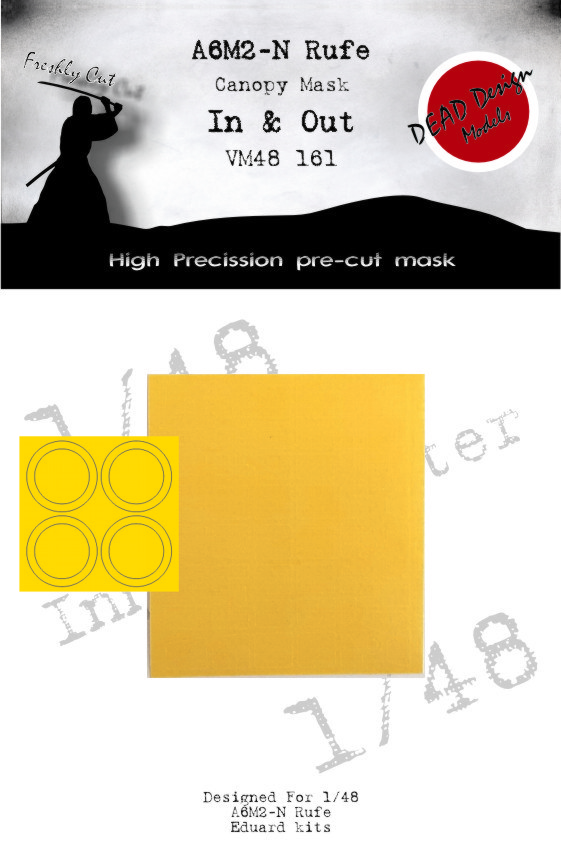 Nakajima A6M2-N Rufe wheels and canopy frame paint mask (inside & outside) (designed to be used with Eduard kits)