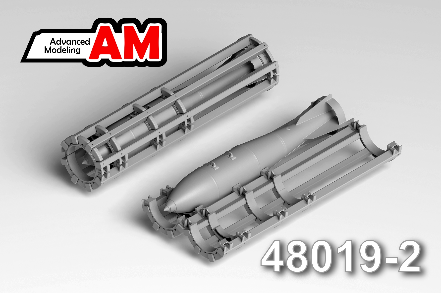 Additions (3D resin printing) 1/48 FAB-500 M-62 High-Explosive 500 kg bomb (set contains four bombs) with a bomb (Advanced Modeling) 