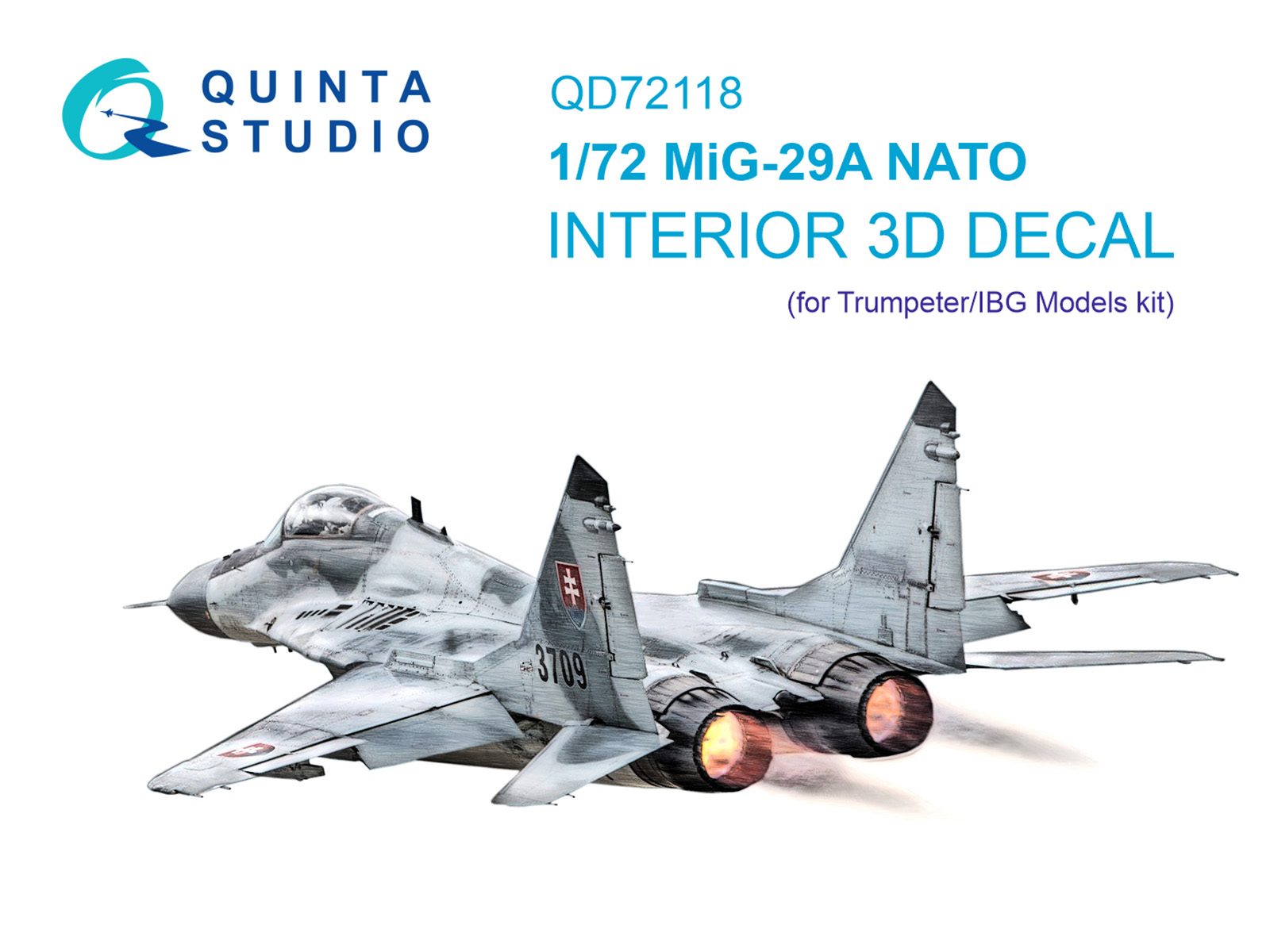 MiG-29A (NATO) 3D-Printed & coloured Interior on decal paper (Trumpeter/IBG Models)