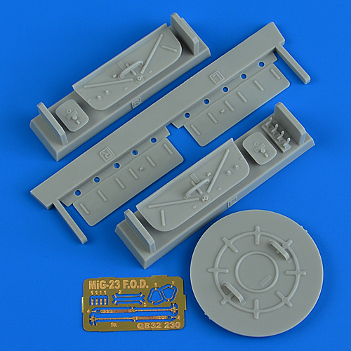 Additions (3D resin printing) 1/32 Mikoyan MiG-23MF/MLD FOD covers(designed to be used with Trumpeter kits)[MiG-23MLD]