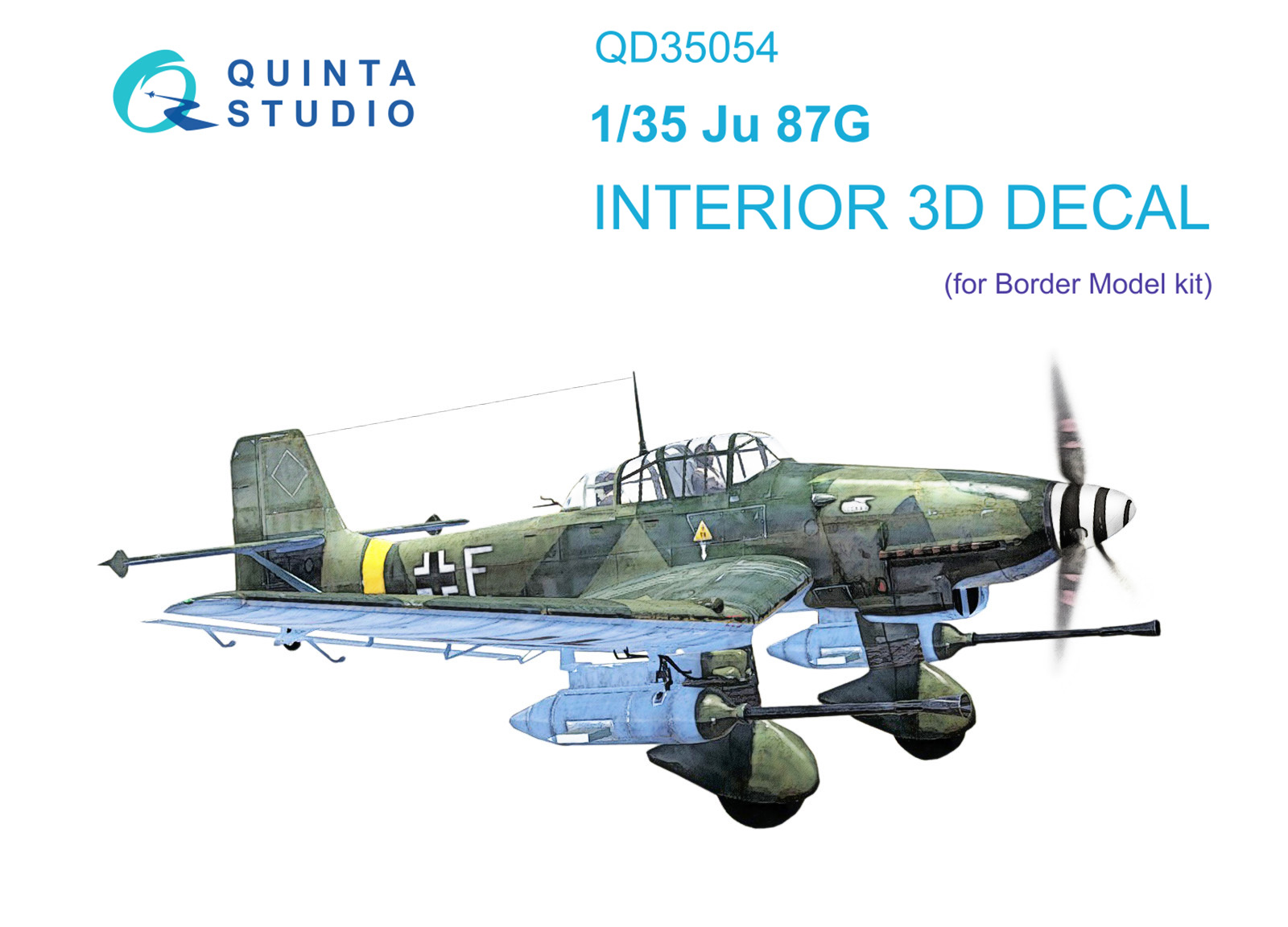 Ju 87G 3D-Printed & coloured Interior on decal paper (Border Model)