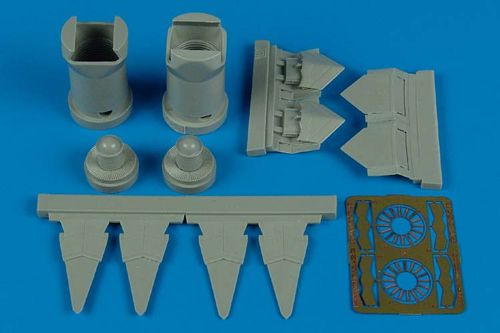 Additions (3D resin printing) 1/72 Lockheed-Martin F-22A Raptor exhaust nozzles (designed to be used with Revell kits) 