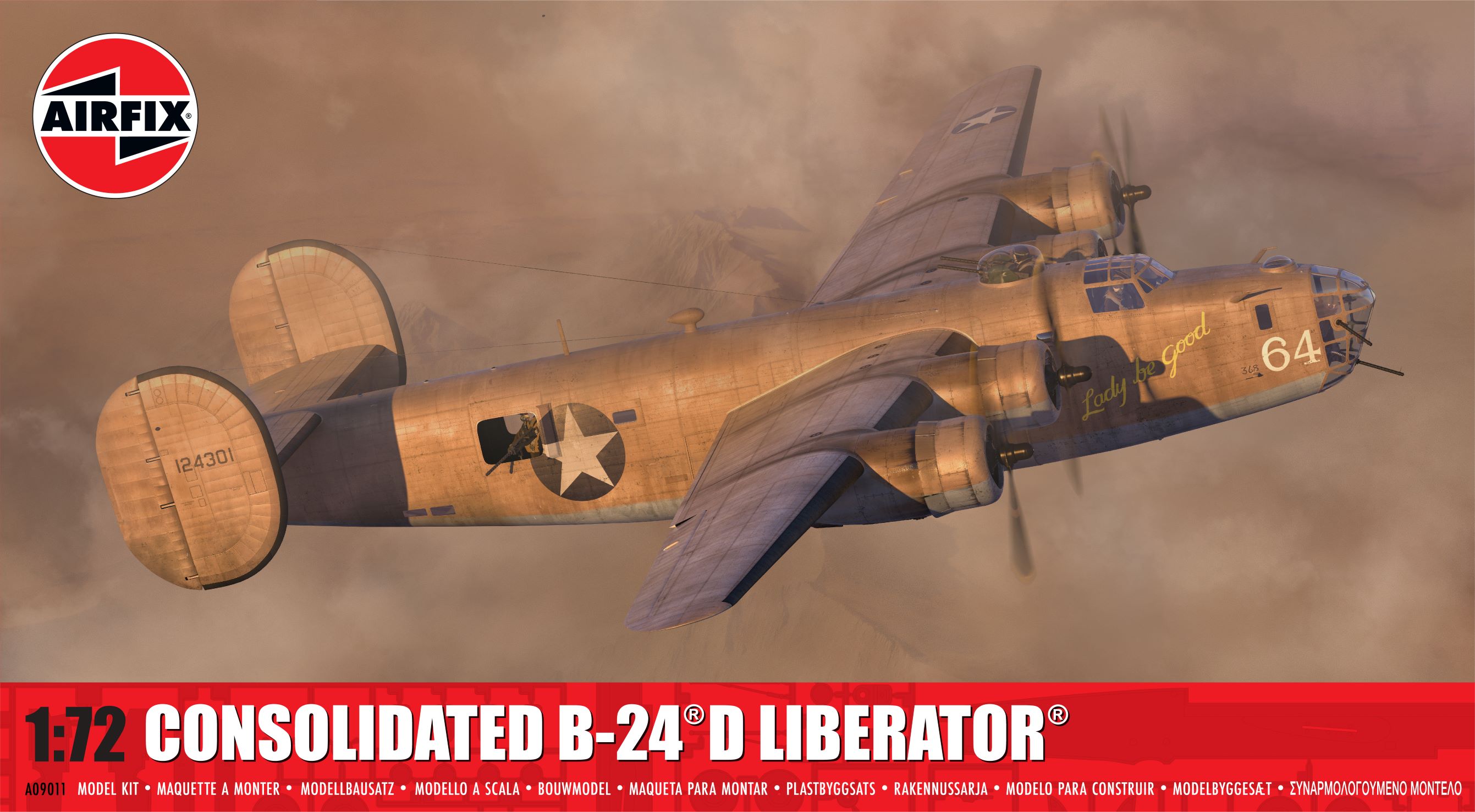 Model kit 1/72 Consolidated B-24D Liberator (Airfix) (the opened package)