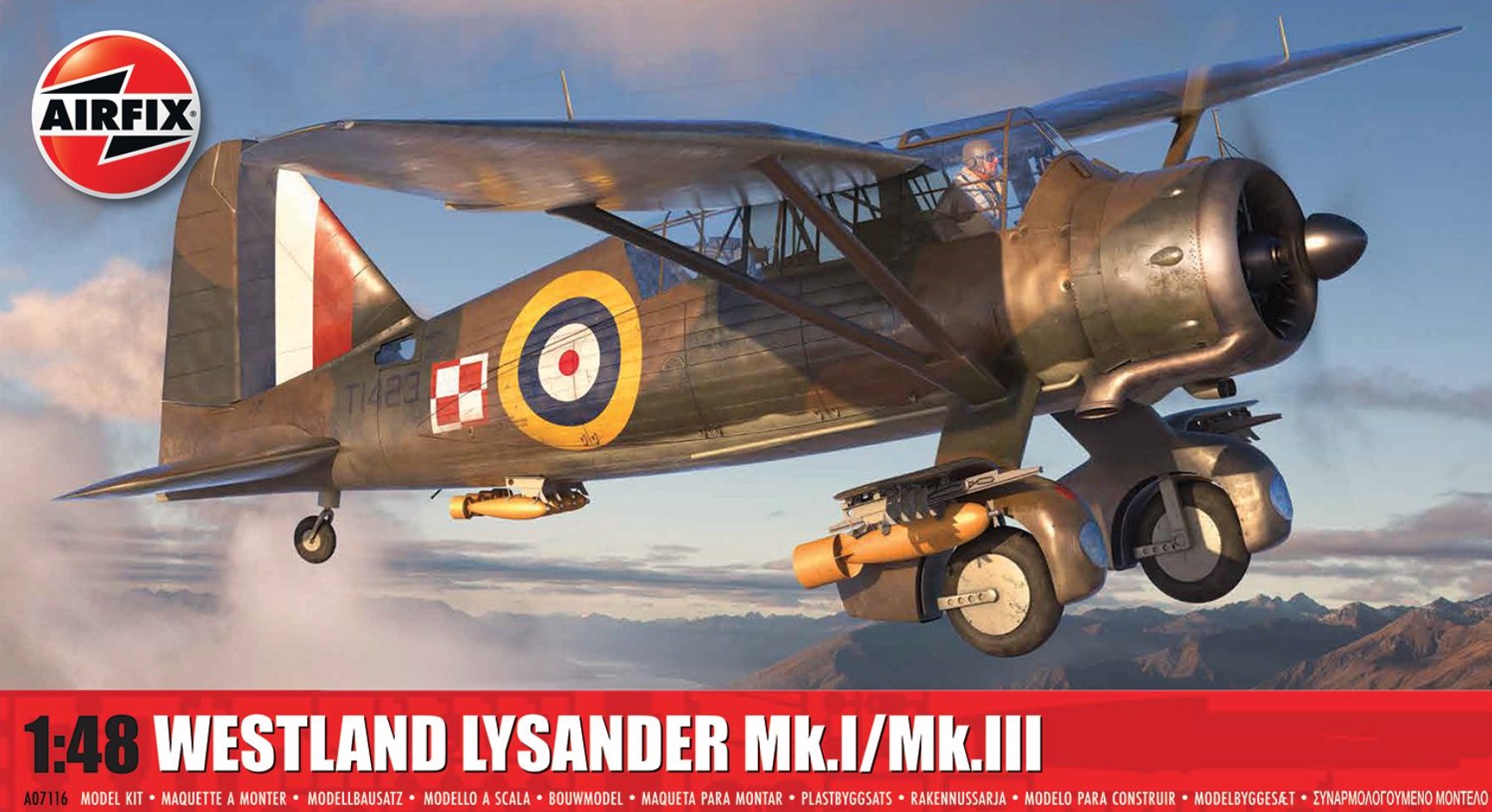 Model kit 1/48 Westland Lysander Mk.I/Mk.III (Airfix) (the opened package)