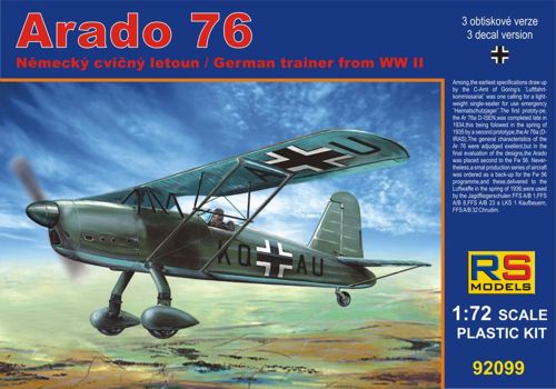 Model kit 1/72 Arado Ar-76 (RS Models)