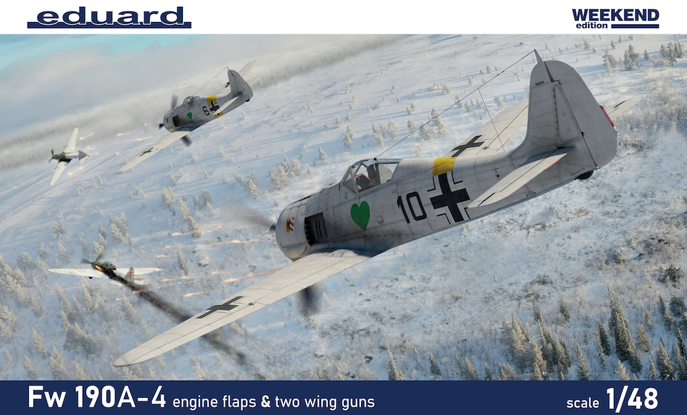 Model kit 1/48 Focke-Wulf Fw-190A-4 with engine flaps & 2-gun wings  Weekend edition (Eduard kits)