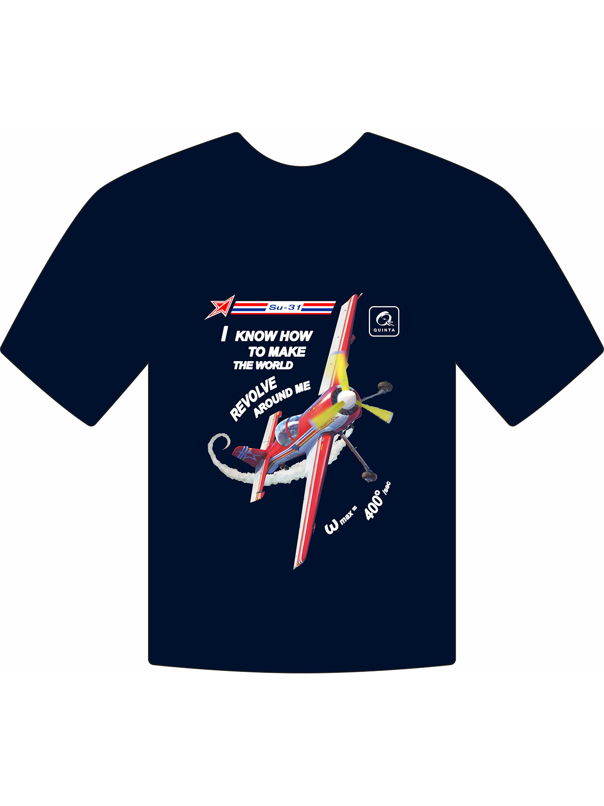 Quinta Models Branded T‑Shirt "Su‑31", Dark Blue. Size 3XL (Height 74 Cm, Width 58 Cm)