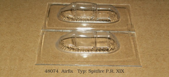 Vacu Canopy 1/48 Spitfire PR-XIX open-closed(AIRF) (Rob Taurus)