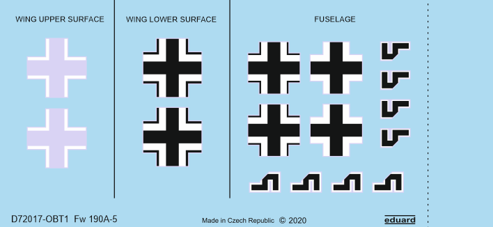 Decal 1/72 Fw 190A-5 national insignia (EDU)