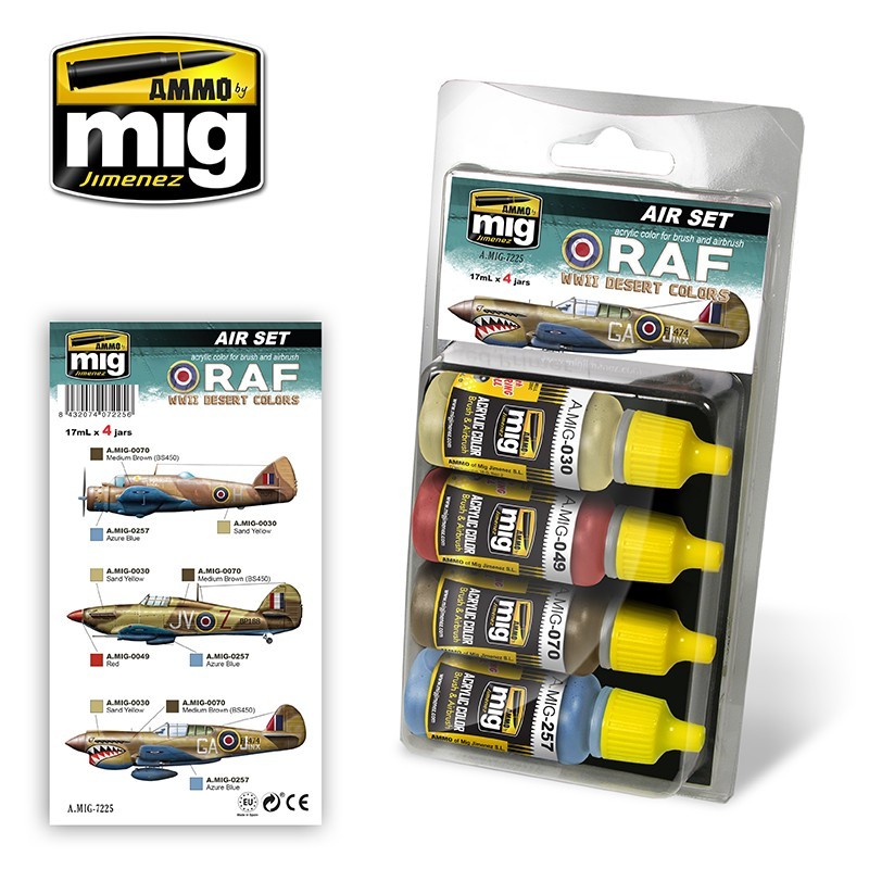 RAF WWII Desert Colors (Ammo Mig) (4x17ml) 