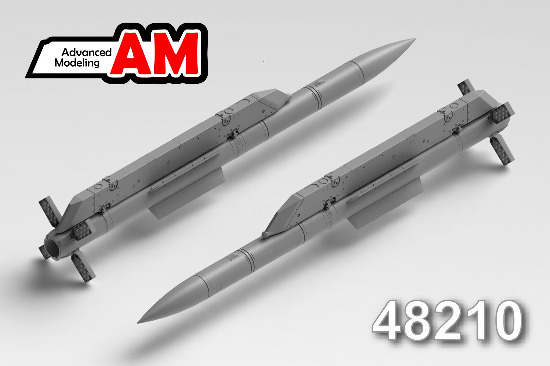 Additions (3D resin printing) 1/48 UR R-77 with AKU-170 launcher (Advanced Modeling) 