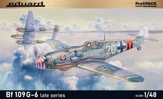 Model kit 1/48 Messerschmitt Bf-109G-6 late series ProfiPACK (Eduard kits)