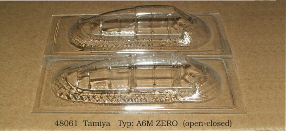 Vacu Canopy 1/48 A6M ZERO open-closed (TAM) (Rob Taurus)