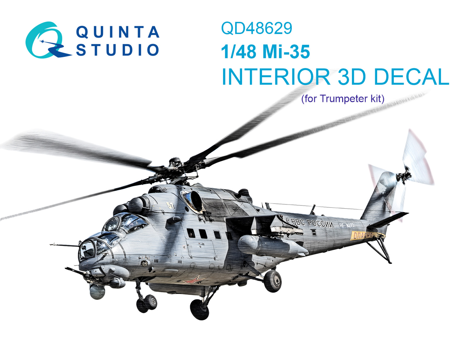 Mi-35 3D-Printed & coloured Interior on decal paper (Trumpeter)