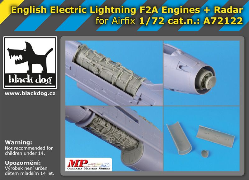 Additions (3D resin printing) 1/72 BAC/EE Lightning F.2A (designed to be used with Airfix kits) 
