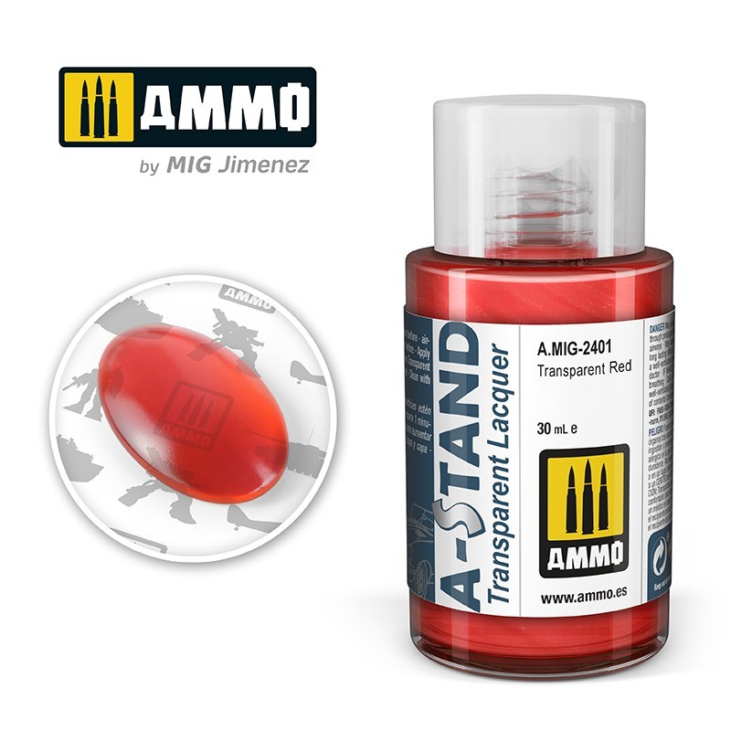 A-STAND Transparent Red er (Ammo Mig) (30ml) 