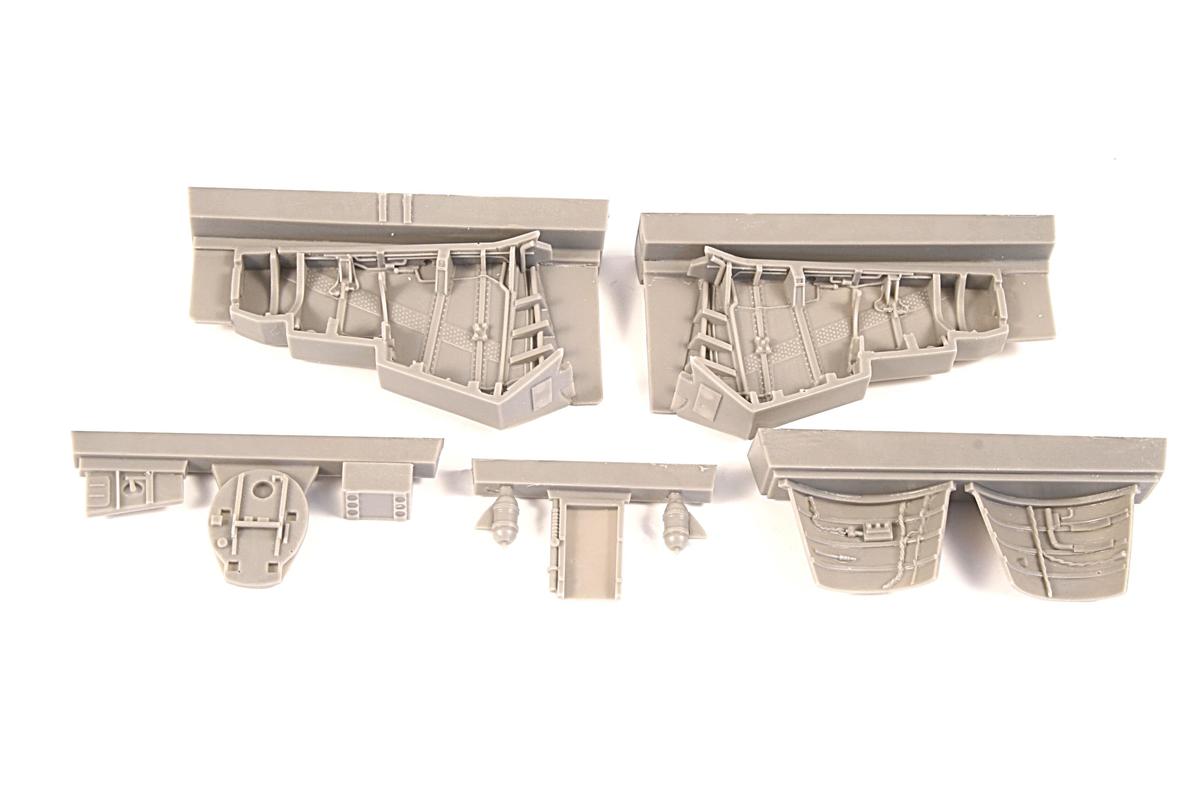 Additions (3D resin printing) 1/48 Hawker Hunter F.6 undercarriage set (designed to be used with Airfix kits) 