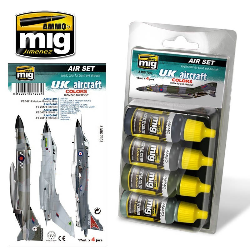 UK Aircraft Colors from 50's to Present (Ammo Mig) (4x17ml) 