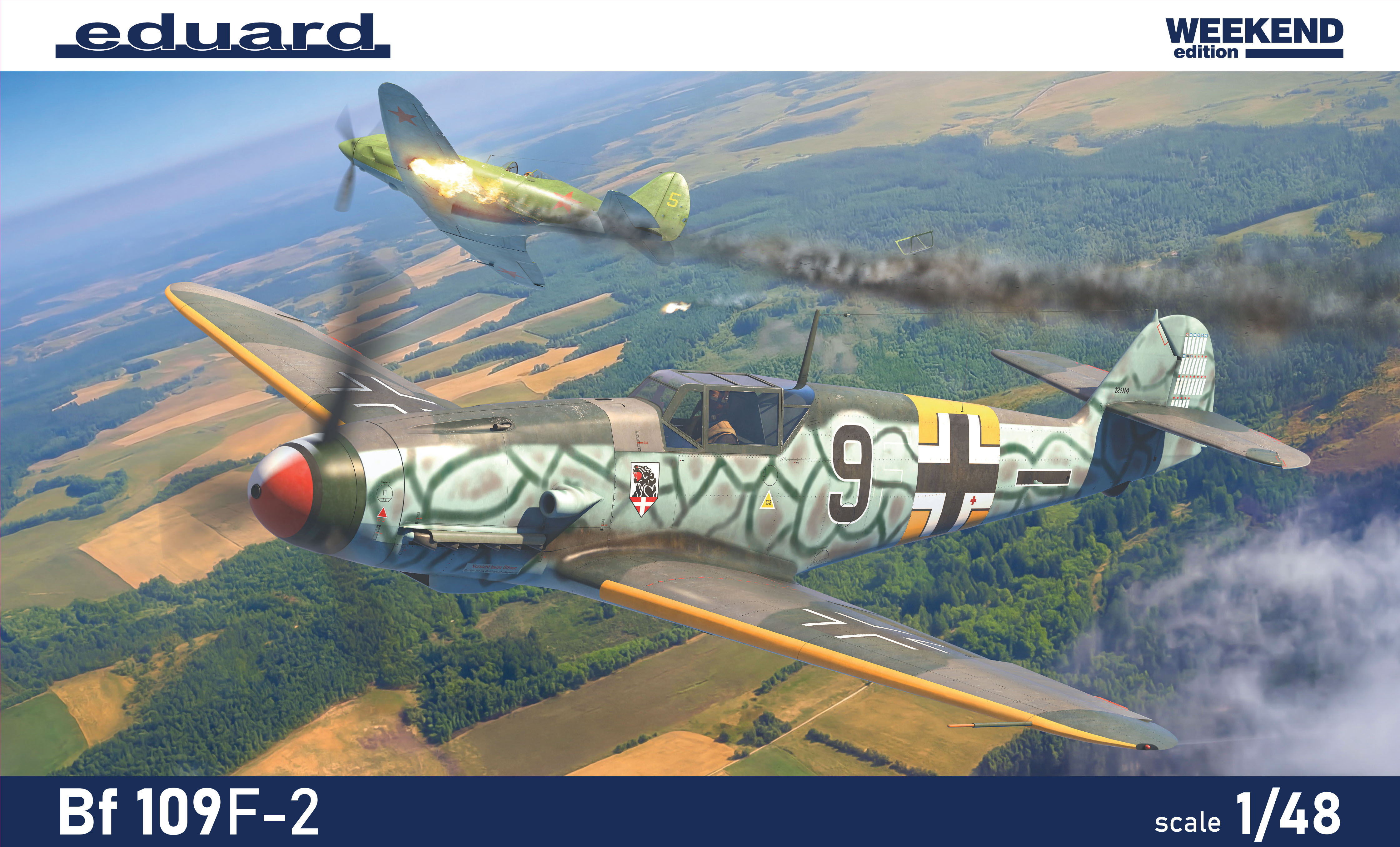 Model kit 1/48 Messerschmitt Bf-109F-2 (Weekend edition) (Eduard kits)