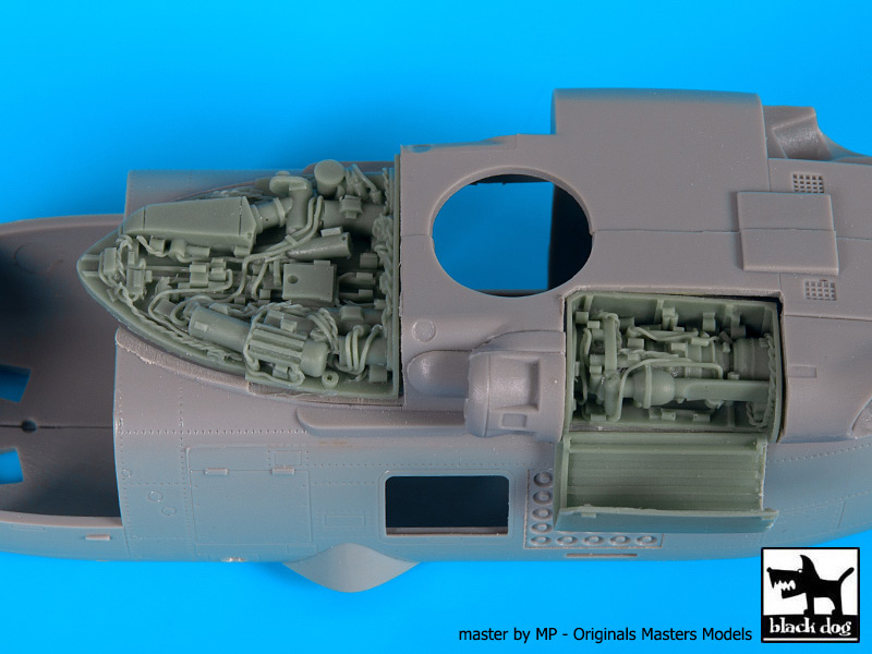 Additions (3D resin printing) 1/72 Sikorsky SH-60B Seahawk engine (designed to be used with Hobby Boss kits)