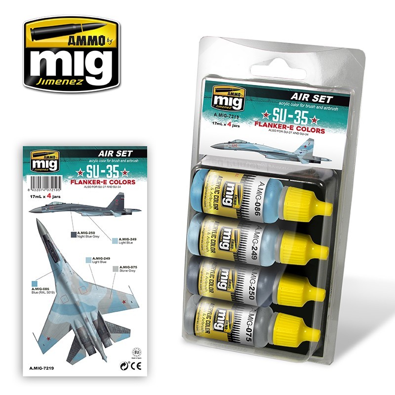 SU-35 Flanker-E Colors (also for SU-27 and SU-34)(Ammo Mig) (4x17ml) 