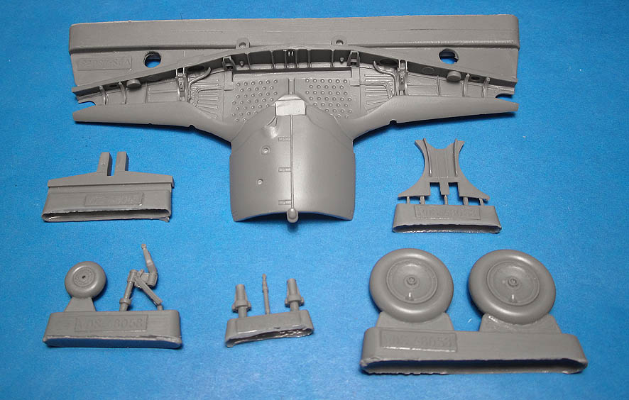 Additions (3D resin printing) 1/48 FW 190A-8 wheel wells set (for Tamiya) (Vector) 