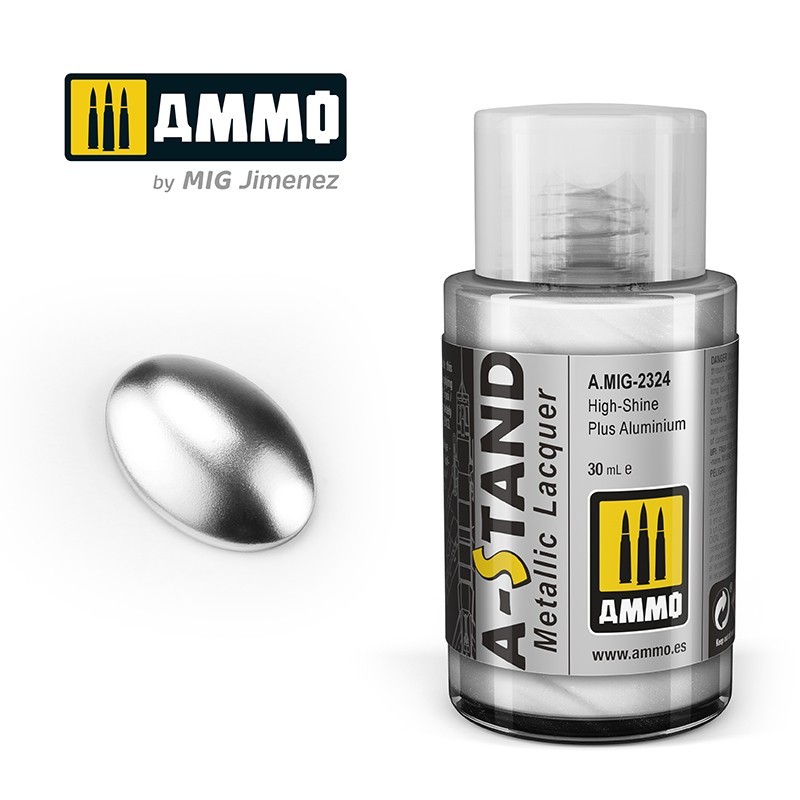 A-STAND High-Shine Plus Aluminium (Ammo Mig) (30ml) 