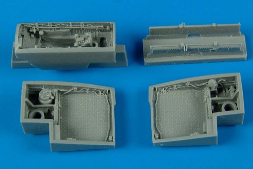 Additions (3D resin printing) 1/72 Saab J-35 Draken wheel bays (designed to be used with Hasegawa and Revell kits)[J-35J J-35O RF-35 J-35F J-35OEE JAS-39D JAS-39C]