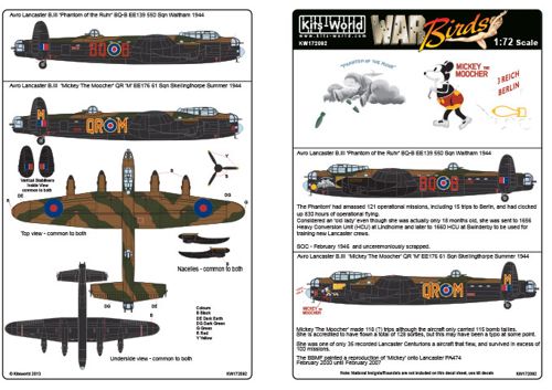 Decal 1/72 Avro Lancaster B.I/III 'Phantom of the Ruhr' (Kits-World)