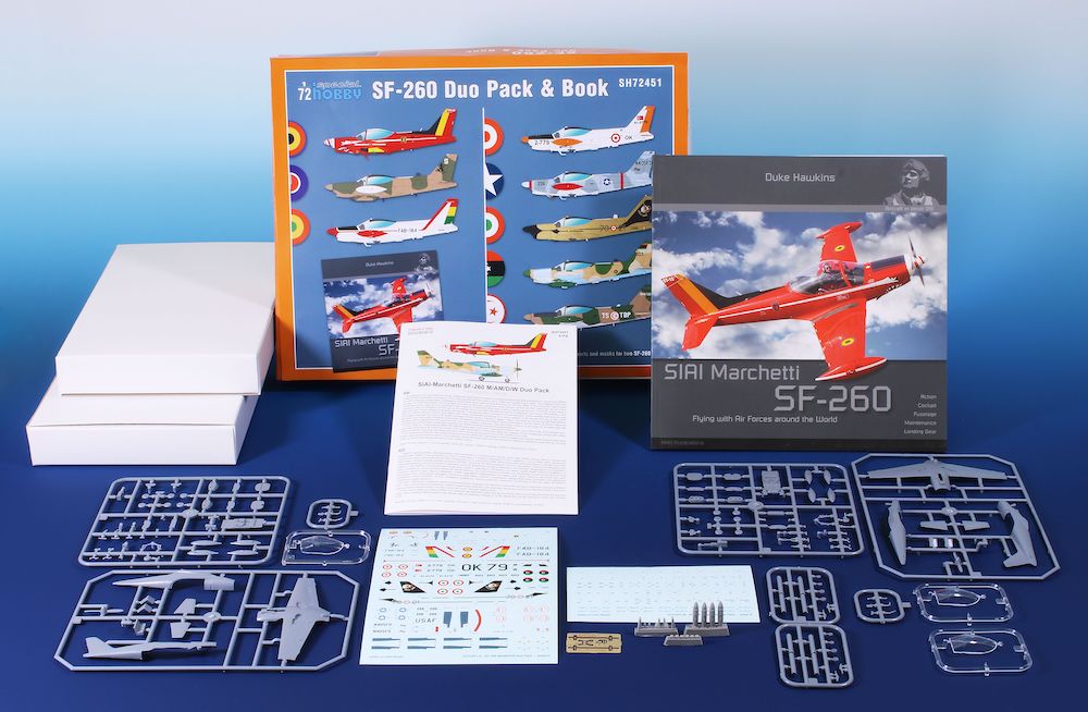 Model kit 1/72  SIAI-Marchetti SF-260 Duo Pack & Book (Special Hobby)