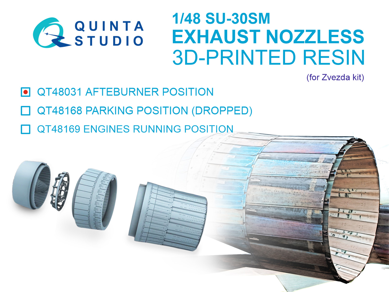 Su-30SM Exhaust Nozzles (Afterburner Position) (Zvezda)