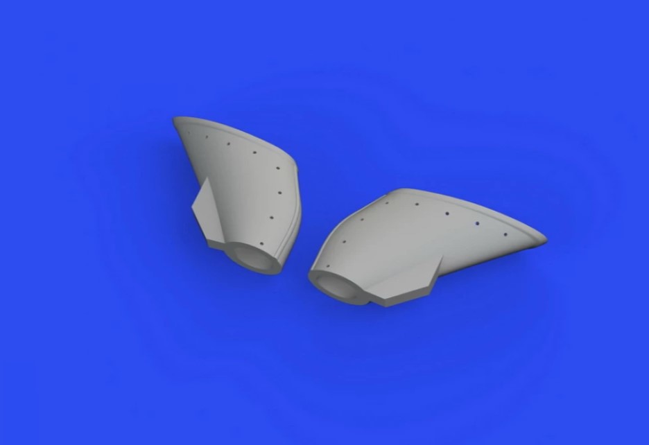 Additions (3D resin printing) 1/48 Grumman F4F-3 Wildcat exhausts 3D-Printed (designed to be used with Eduard kits) 