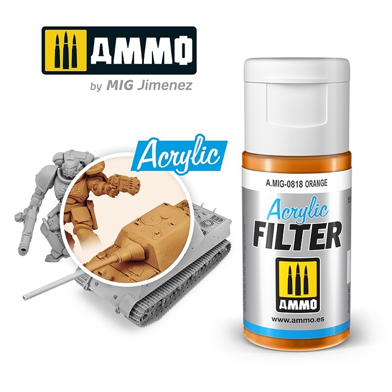 ACRYLIC FILTER Orange (15mL) (Ammo Mig)