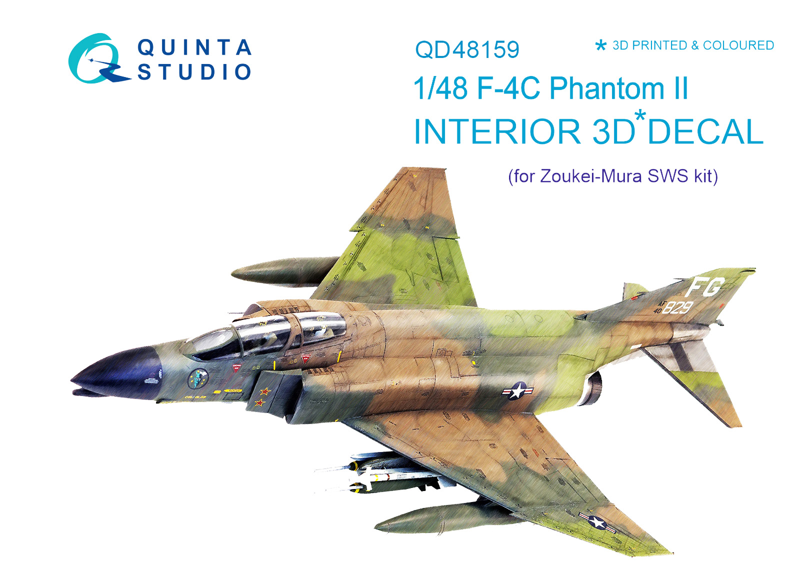 F-4С 3D-Printed & coloured Interior on decal paper (for ZM SWS kit)