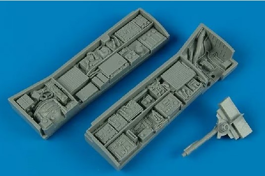 Additions (3D resin printing) 1/32 LTV A-7E Corsair II electronic bay (designed to be used with Trumpeter kits)