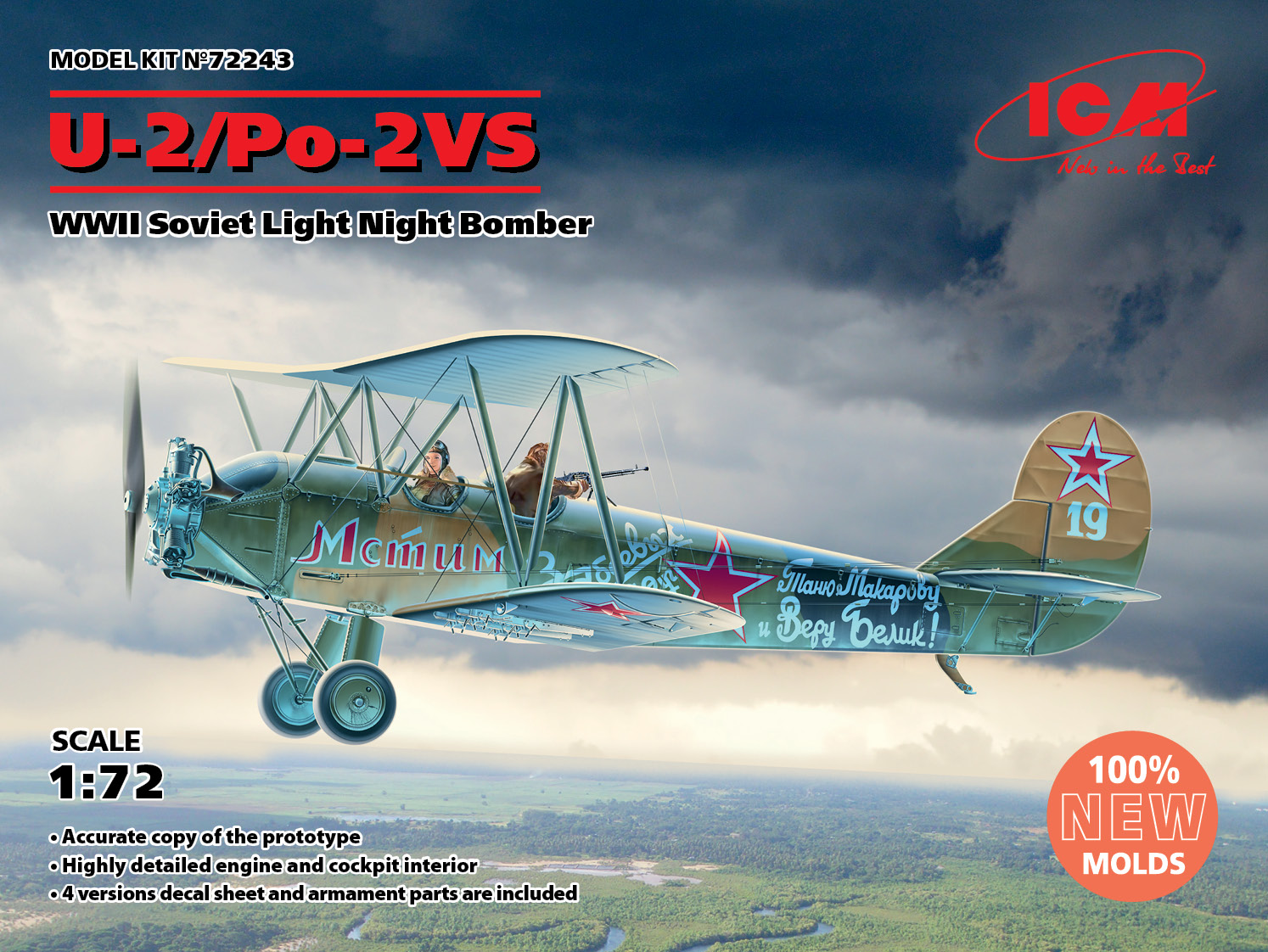 Model kit 1/72 Polikarpov U-2/Po-2VS (ICM)