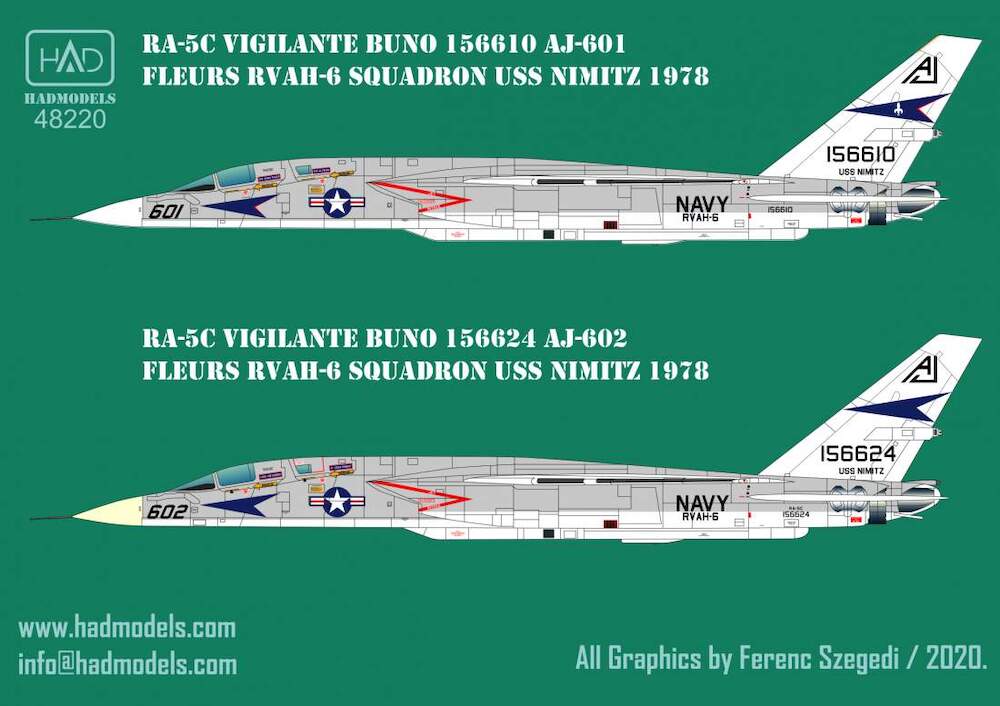 Decal 1/48 RA-5C Vigilante USS Nimitz - part 3 (HAD)