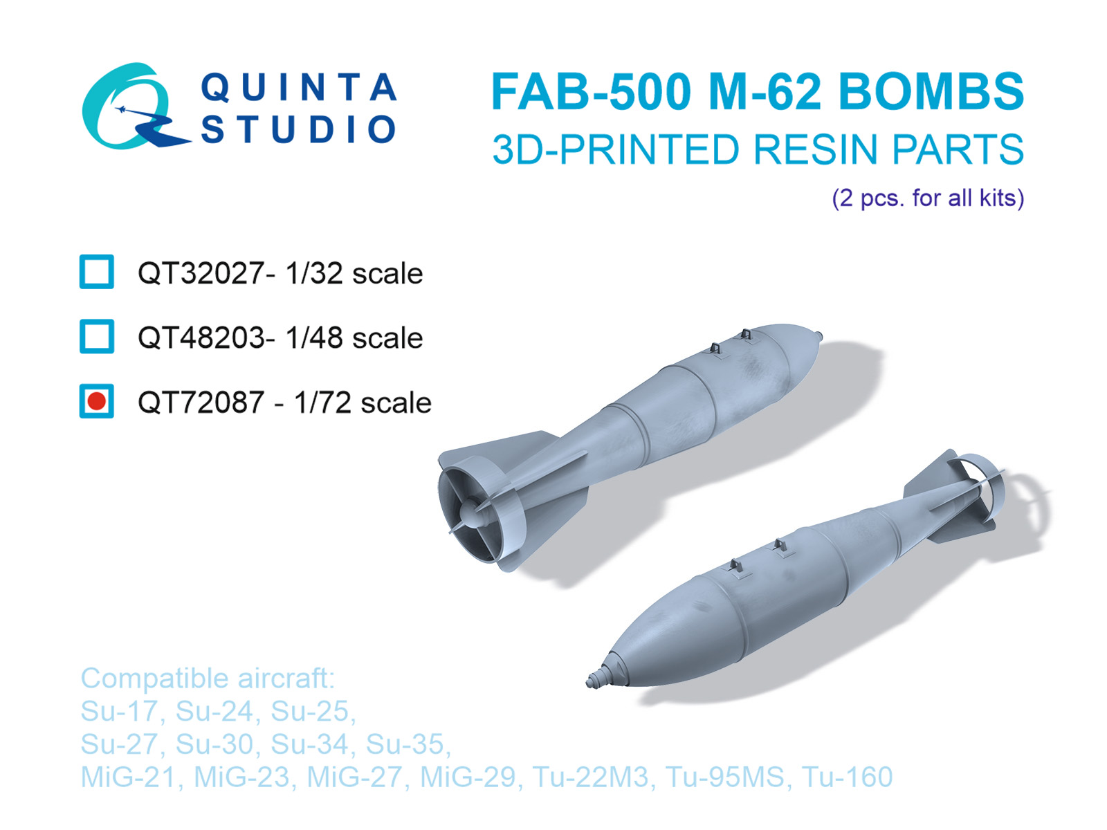 FAB-500 M-62 Bombs, 2 pcs (for all kits)