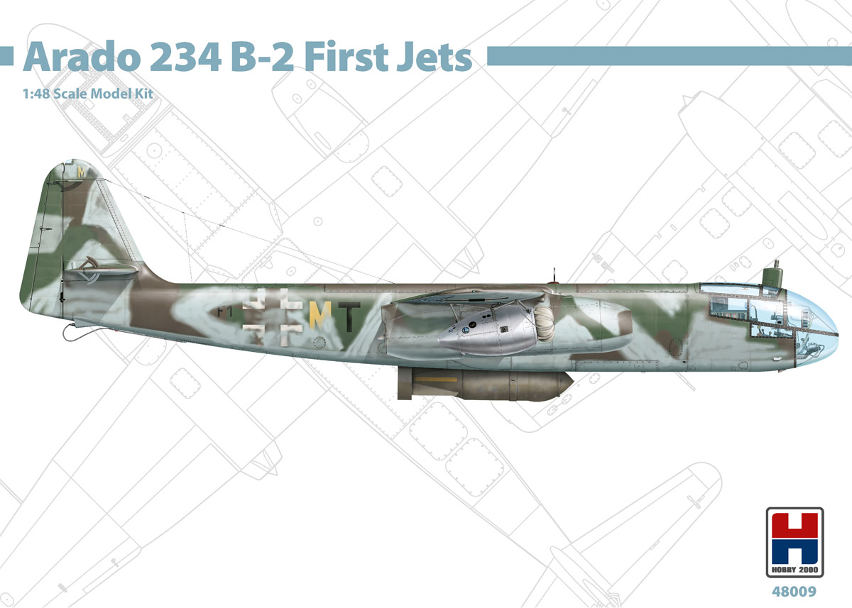 Model kit 1/48 Arado Ar-234B-2 First Jets ex Hasegawa kits (Hobby 2000) (damage box)
