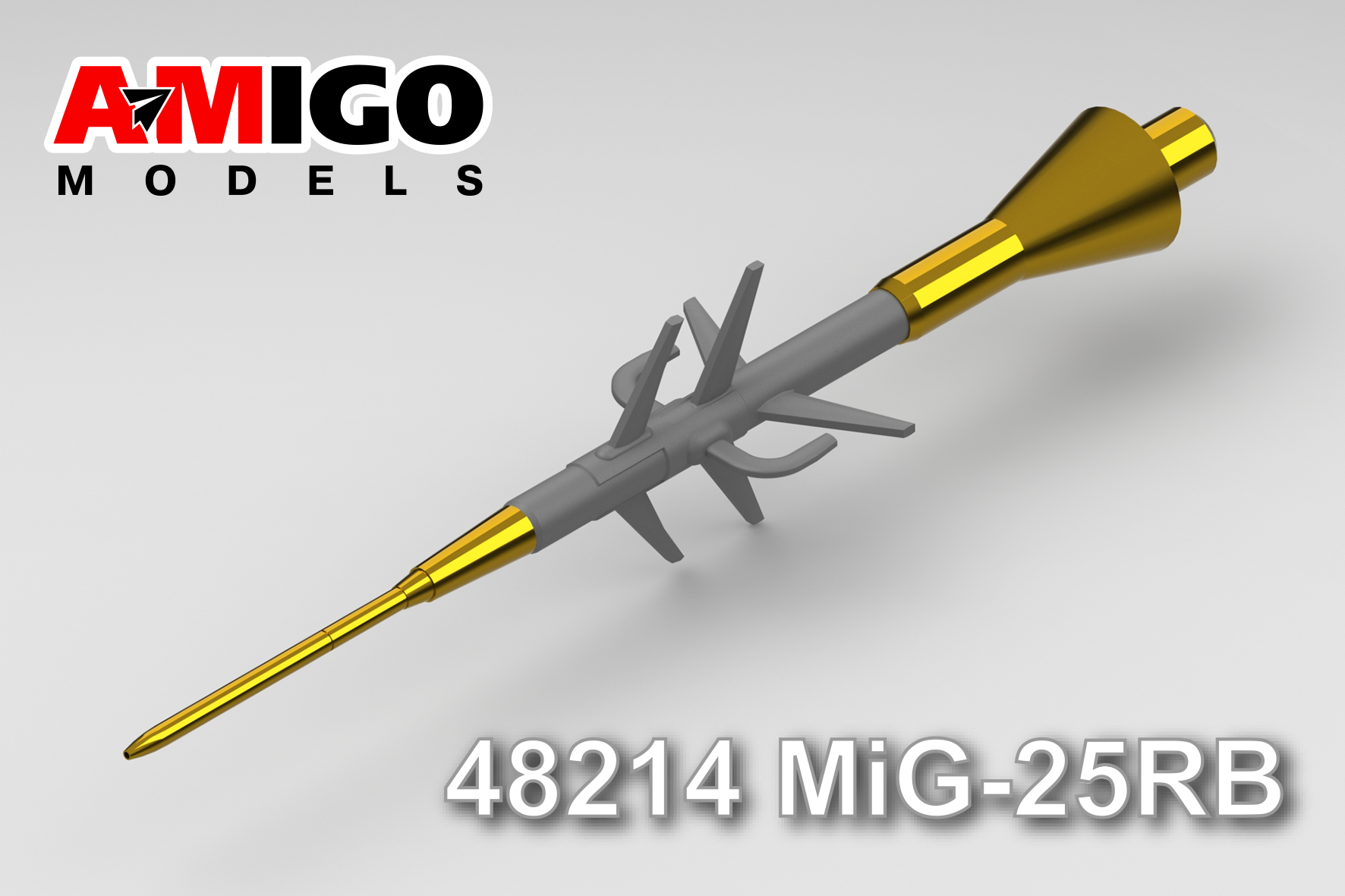 Aircraft detailing sets (brass) 1/48 Pitot tube of MiG-25RB/RBT/RBN/RBS/PU airplanes aircraft (Amigo Models)